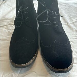 Black suede boot, men’s 15